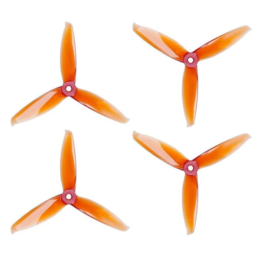 5152 HD Tri Blade Flash Propellers 2CW+2CCW - (2 Pairs) - Orange.