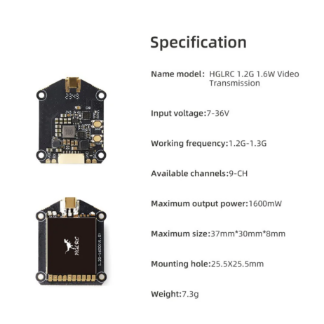 HGLRC 1.2G 1.6W VTX Module