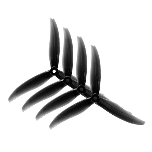 Gemfan 7037  3-Blade Polycarbonate  Propeller 2CW+2CCW  (Set of 4) - Black .