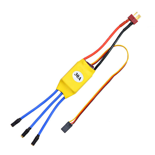 Simonk 30A 2-3s Brushless ESC With T Plug & Bullet Connector For Drone & RC Plane.