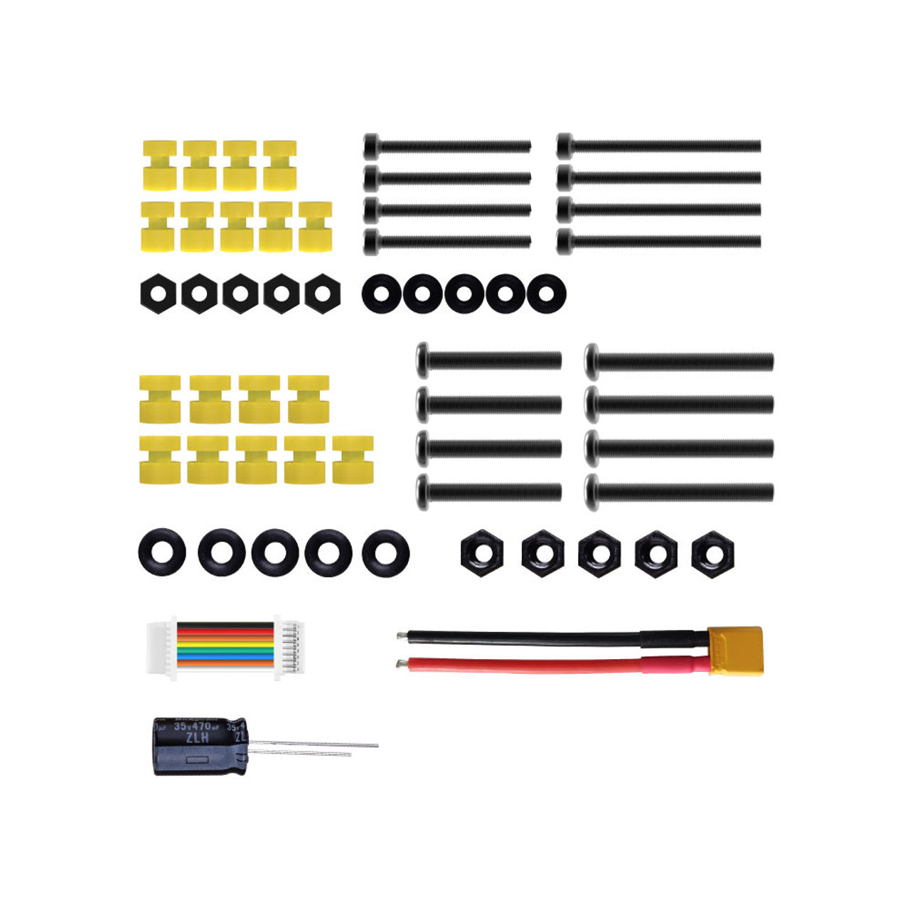 Complete set of components for the SpeedyBee F7 Mini Stack.