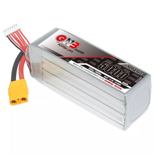 GNB 6S 22.2V 5000mAh 50C Lipo Battery XT90.