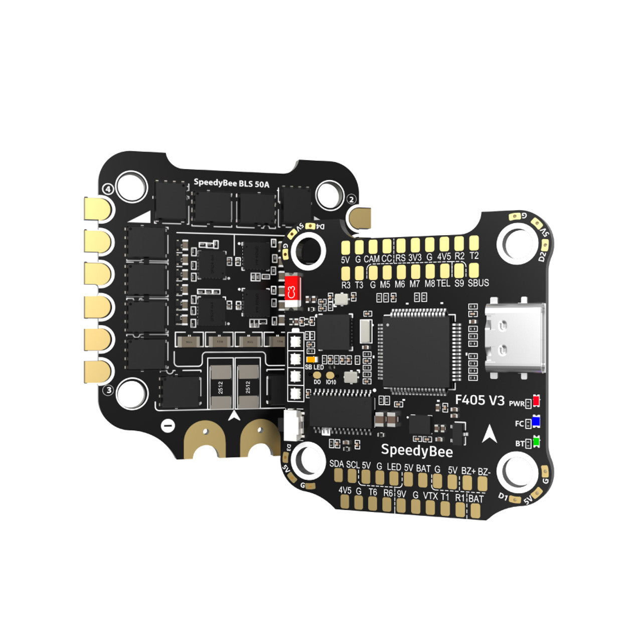 SpeedyBee F405 V3 BLS 50A 30×30 FC & ESC Stack for drone.