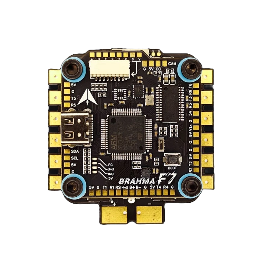 Darkmatter STACK 750 – BRAHMA F7 MK-I + VISHNU 50 MK-II (FC + ESC) BetaFlight Stack Made In India