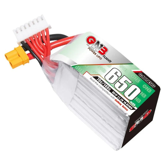 GNB 6S 22.2V 650mAh 70C XT30 Lipo Battery.