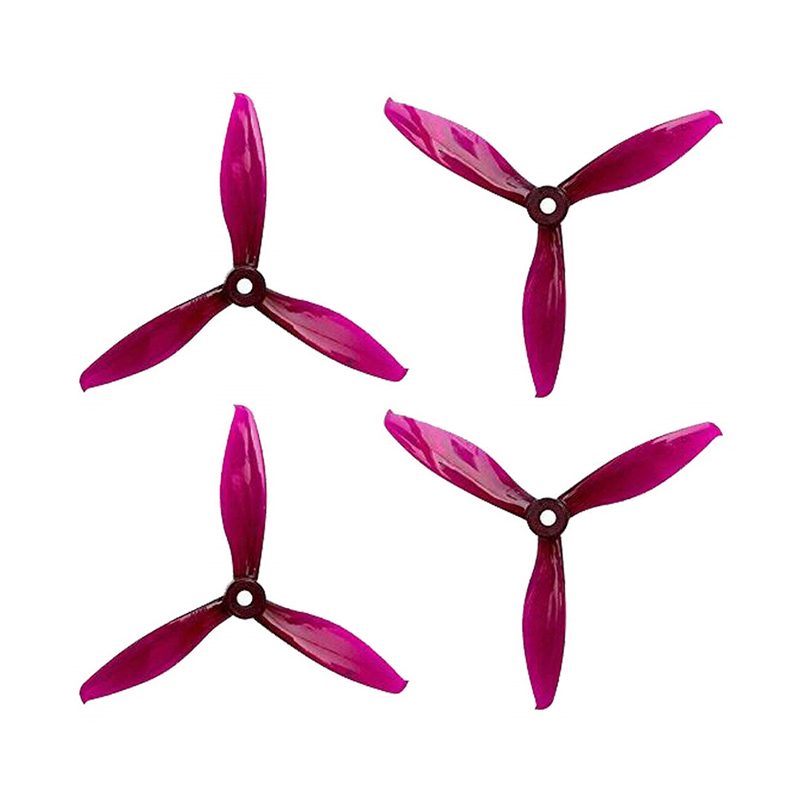 5149 HD Tri-Blade Flash Durable Propellers 2CW+2CCW - (2 Pairs) - Transparent Purple.